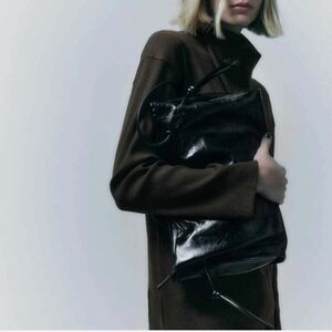 NWT Zara Charcoal Gray Long Sleeve Dress